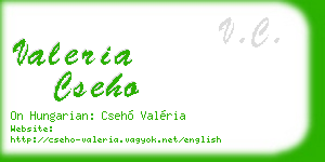 valeria cseho business card