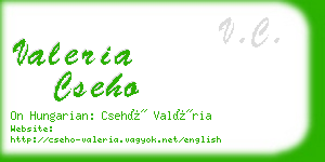 valeria cseho business card